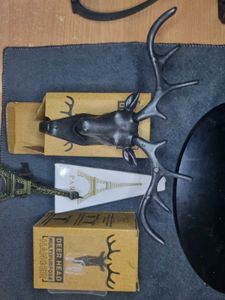 2 Deer Head Wall Hanger And 1 Tower Showpiece