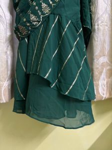 Emerald Green Ready To Wear Saree