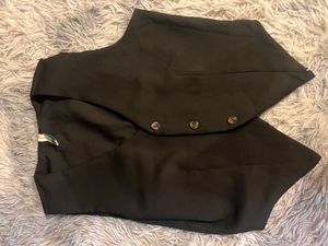 Black Vest and Skirt Outfit Set