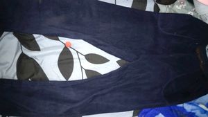 Navy Blue Velvet Leggings