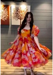 Floral Puff Sleeve Mini Dress