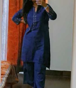 BIBA Navy Blue Kurta Set Size - S