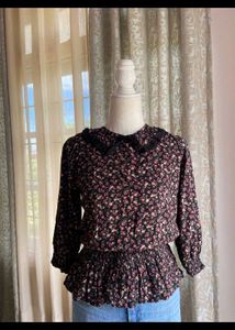 Peter Pan Collar With Smocked Waistline