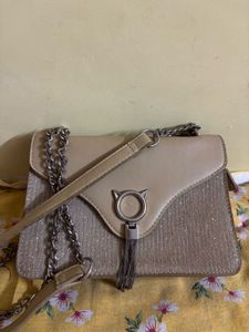 Metallic &amp; Neutral Shoulder Bag