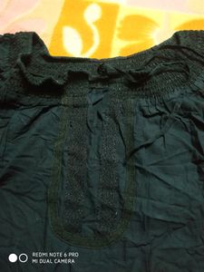 Plus size cotton cutwork Design 3/4 Sleeves Top