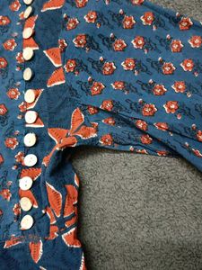 Floral Print Short Kurta