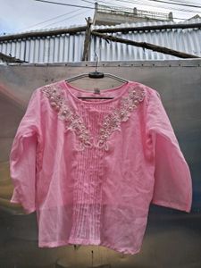 Pink Embellished Top(Wear with Traditionals)