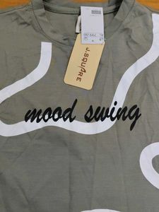 Graphic Print Tee - Olive Green