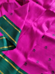 Pink & Green Saree