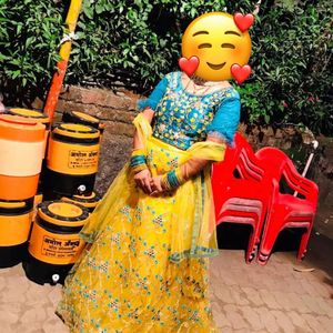 Elegant Yellow Lehenga Choli Set