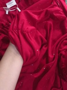 Elegant Burgundy Midi Dress(very stretchable)