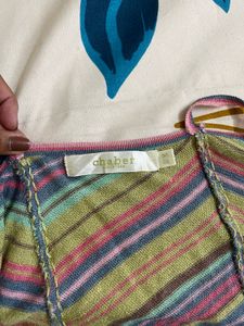 Multicolour Cross Lace Cami Top