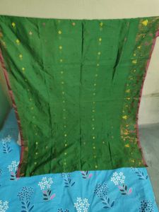 Green &amp; Pink Saree