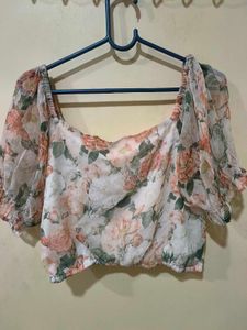 Sassafras Floral Crop Top