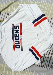 Versatile White Full Sleeves Crop Top.