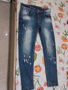 Distressed Ripped Denim Jeans
