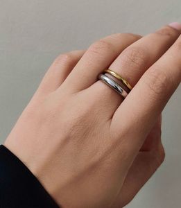 18K Gold plated Mixed Metal Ring