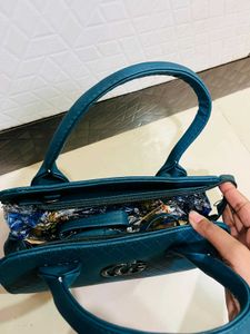Teal Quilted Satchel Bag New With Tag