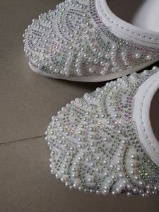 Last Day Offer Women White Embellished Flats