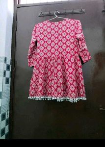 Pure Cotton Beautiful Trendy Short Kurti