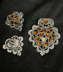 Heart Pendant &amp; Earring Set