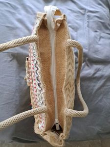 y2k Boho Jute Beach Handbag with beads
