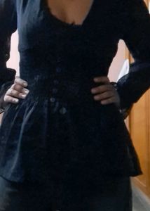 Elegant Black Long Sleeve Top