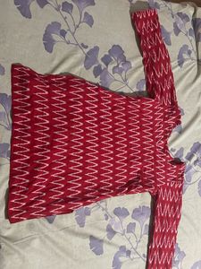 Red &amp; White Kurta