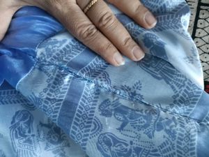 Blue Embroidered Long Dress