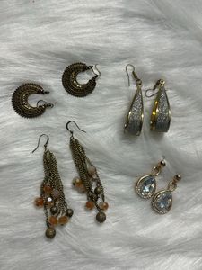4 Earrings Combo For ₹500