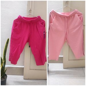 Combo Of 2 Solid Regular Fit Capri