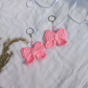 Coquette Bow Keychain (Pink)