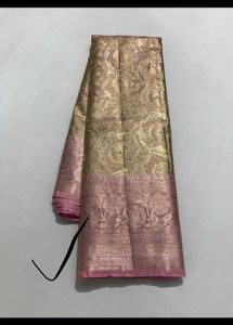 Elegant Golden Silk Saree