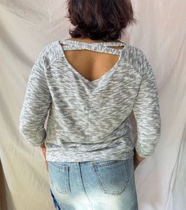 Silver knit sweater