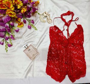 🇳🇿💫💗Red Lace Teddy Lingerie