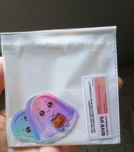Cute Holographic Ghost Sticker - Set Of 5 Pcs