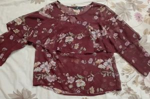 Floral Top+Camisole Set