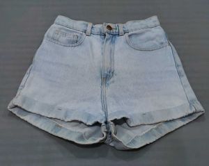 Denim High-Waisted Shorts