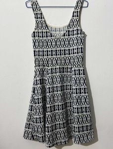Patterned Fit & Flare Dress