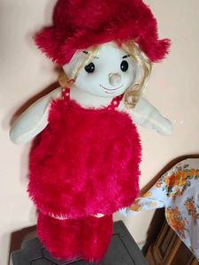 Cute Red Plush Doll
