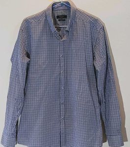 Pierre Cardin Blue & White Checkered Button Down
