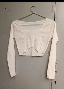 Ripped Material Corset Like Top