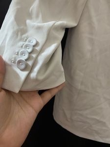 H&amp;M Cowl Neck Satin Viral Blazer