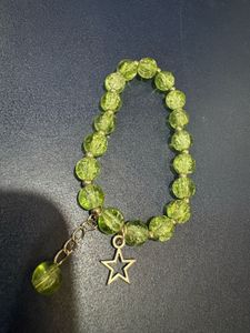 Green Beaded Star Bracelet