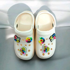 Platform Clogs with Cute Charms