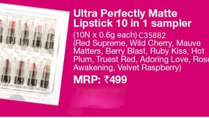 Avon Brand New Perfectly Matte Lipsticks Set Of 10