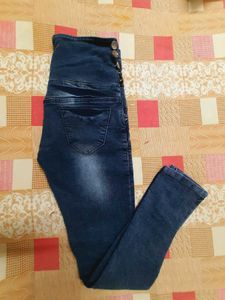 Navy Blue High Waist Jeans