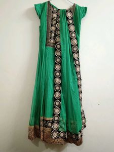 Three Piece Green Wedding Anarkali