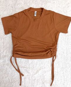 ZARA Cute Brown Crop Top