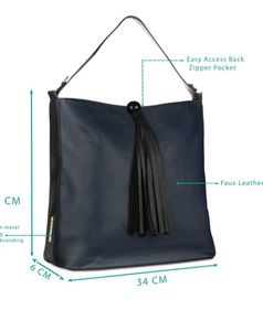 Caprese Stylish Navy Blue Hobo Shoulder Bag